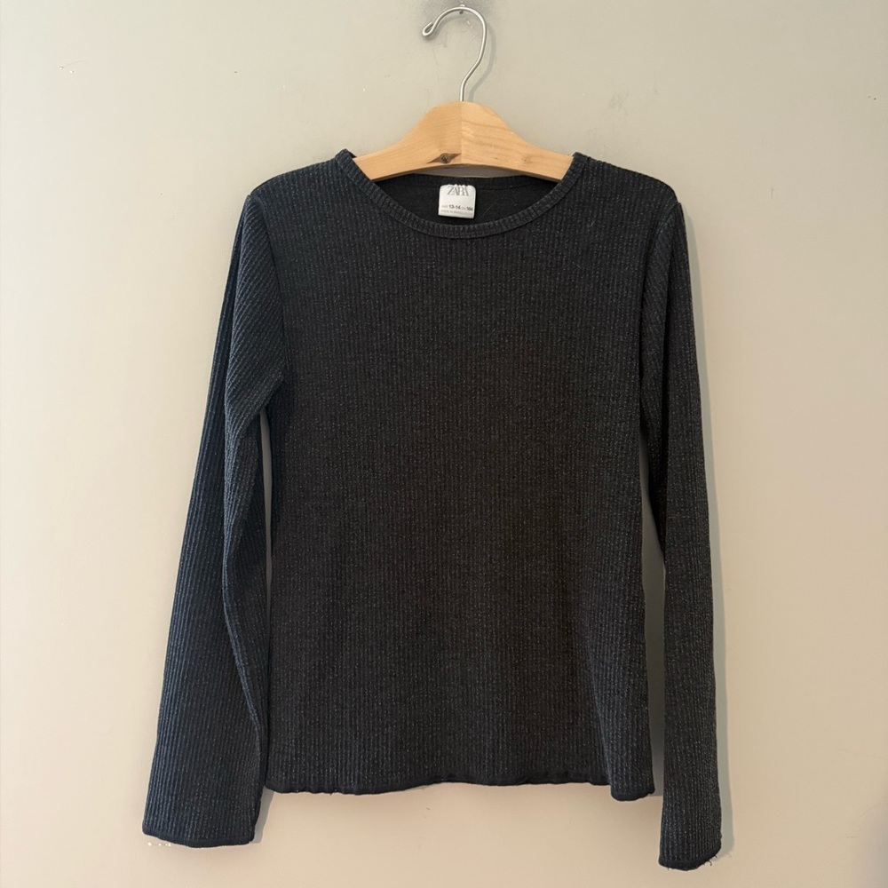 $13 ADD ON zara girls ribbed top long sleeve shirt little co. H&M mini boden gap